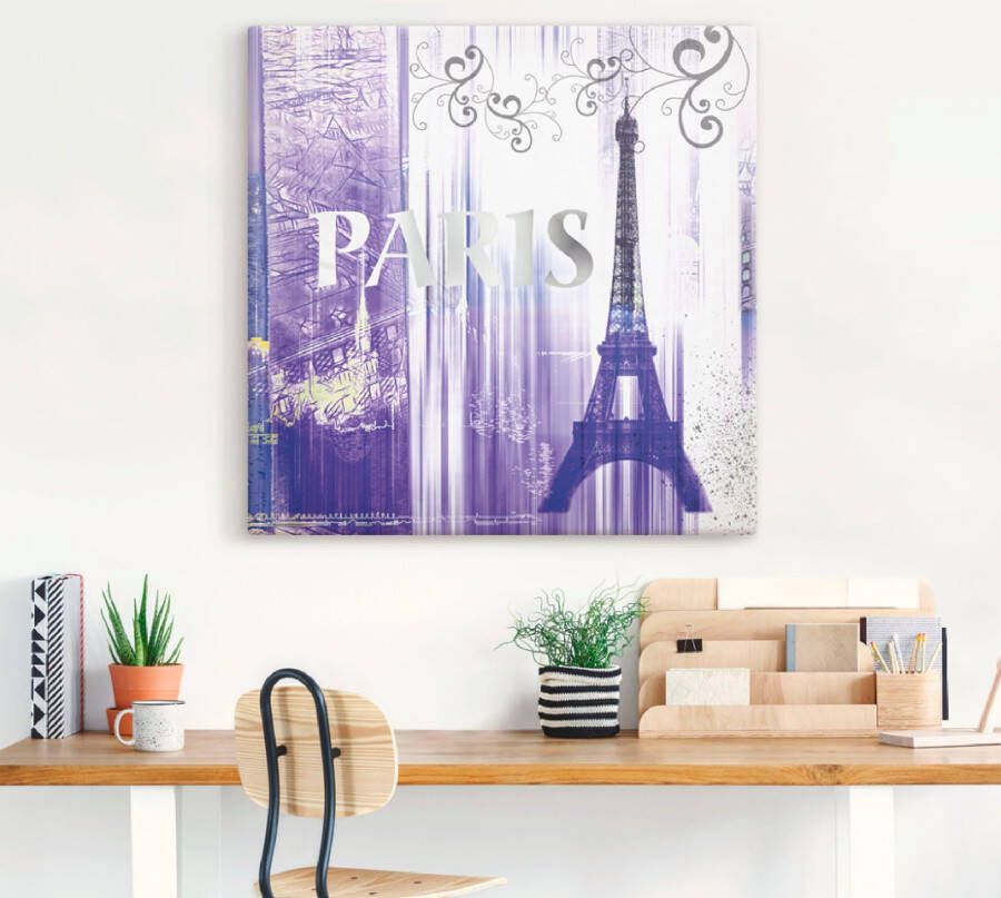 Artland Artprint Parijs Skyline collage II als artprint op linnen poster in verschillende formaten maten