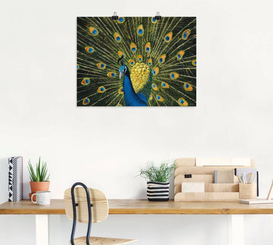 Artland Artprint Pauw als artprint van aluminium artprint voor buiten artprint op linnen poster muursticker