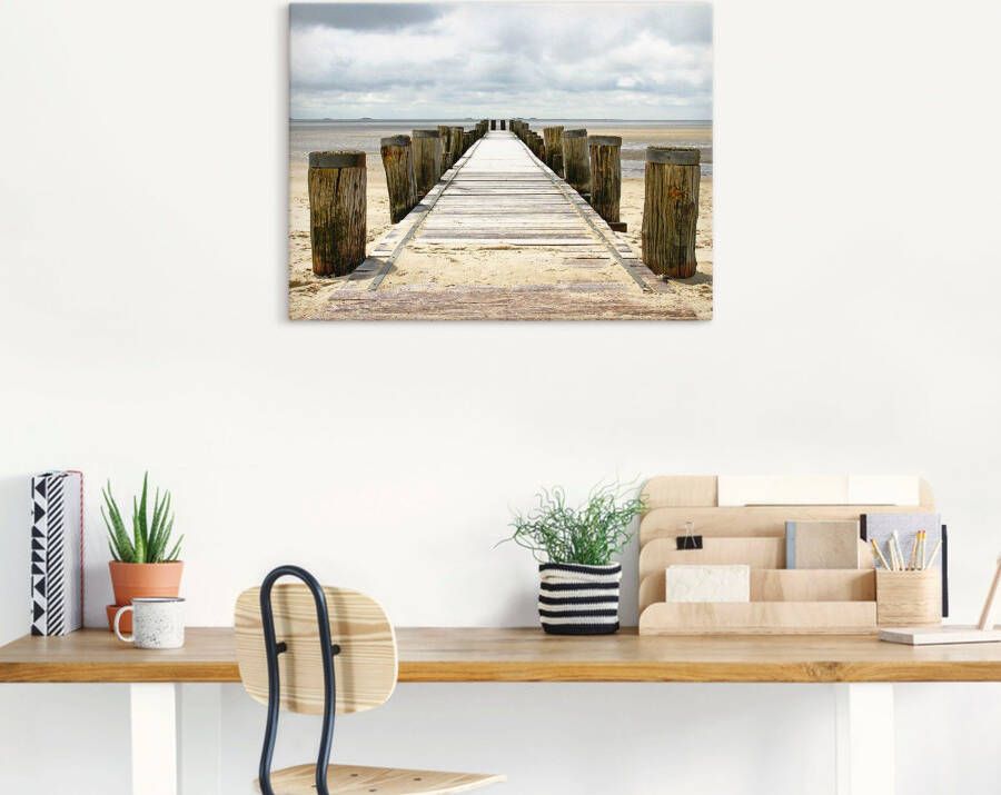 Artland Artprint Pier in Watt als artprint van aluminium artprint voor buiten artprint op linnen poster in verschillende maten. maten