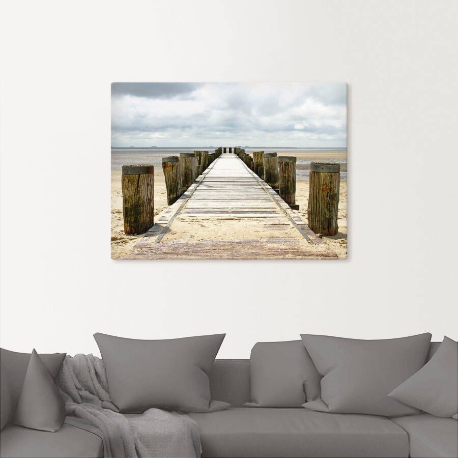 Artland Artprint Pier in Watt als artprint van aluminium artprint voor buiten artprint op linnen poster in verschillende maten. maten