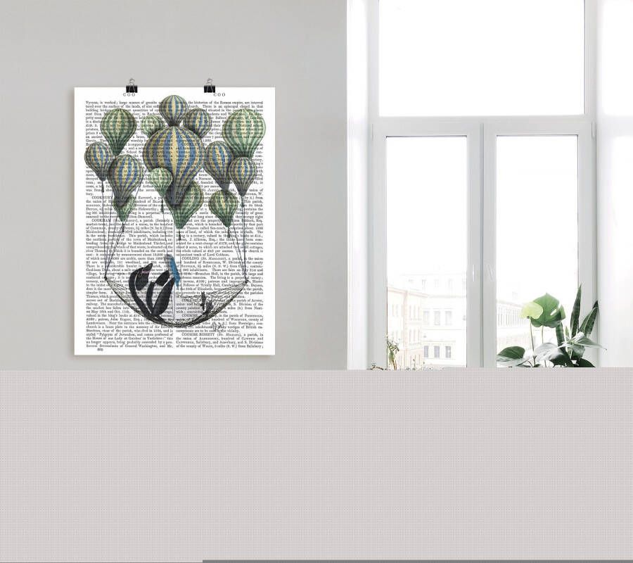 Artland Artprint Pinguïn in zwevende hangmat als poster in verschillende formaten maten