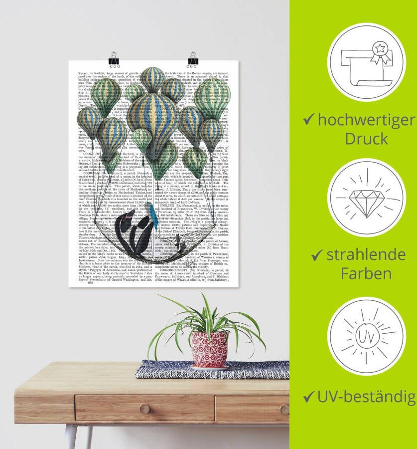 Artland Artprint Pinguïn in zwevende hangmat als poster in verschillende formaten maten