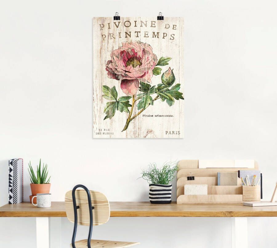 Artland Artprint PIOENROOS als artprint op linnen poster muursticker in verschillende maten