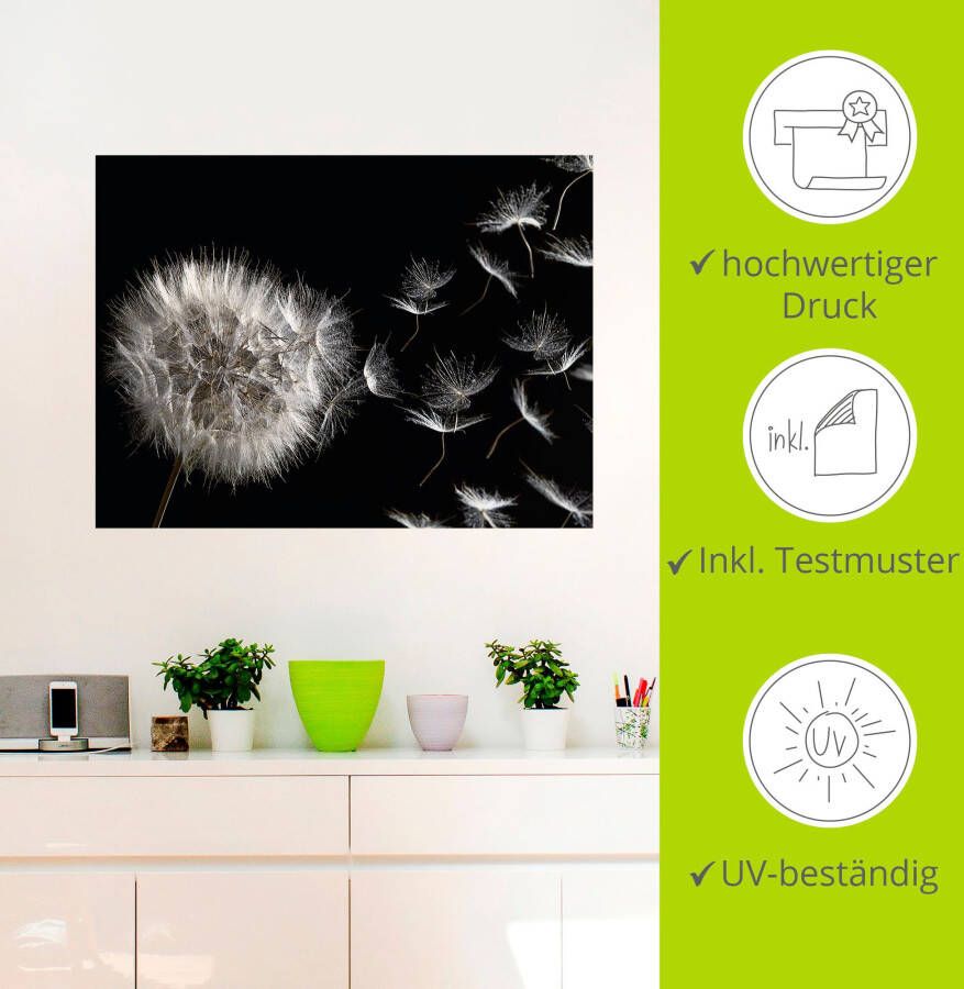 Artland Artprint Pluizenbol als artprint van aluminium artprint voor buiten artprint op linnen poster muursticker