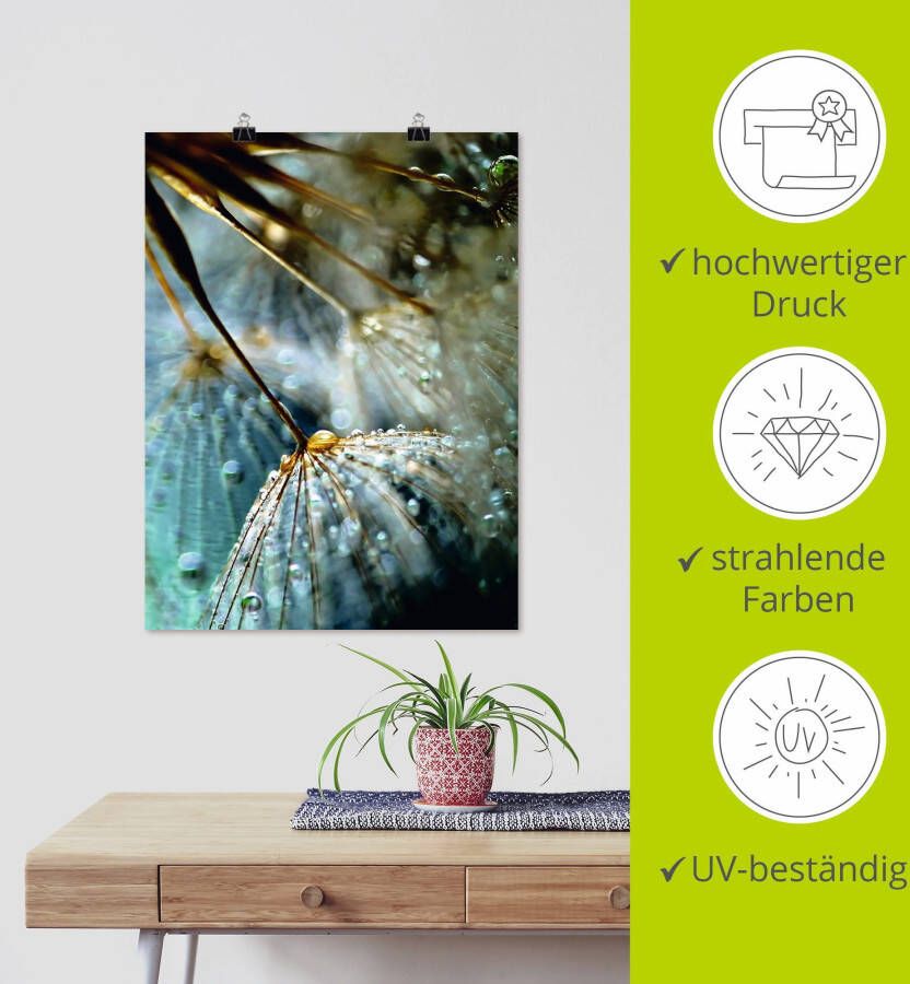 Artland Artprint Pluizenbol mystieke schoonheid als artprint van aluminium artprint voor buiten artprint op linnen poster muursticker