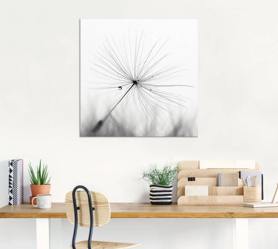 Artland Artprint Pluizenbol pluimen als artprint van aluminium artprint voor buiten artprint op linnen poster muursticker