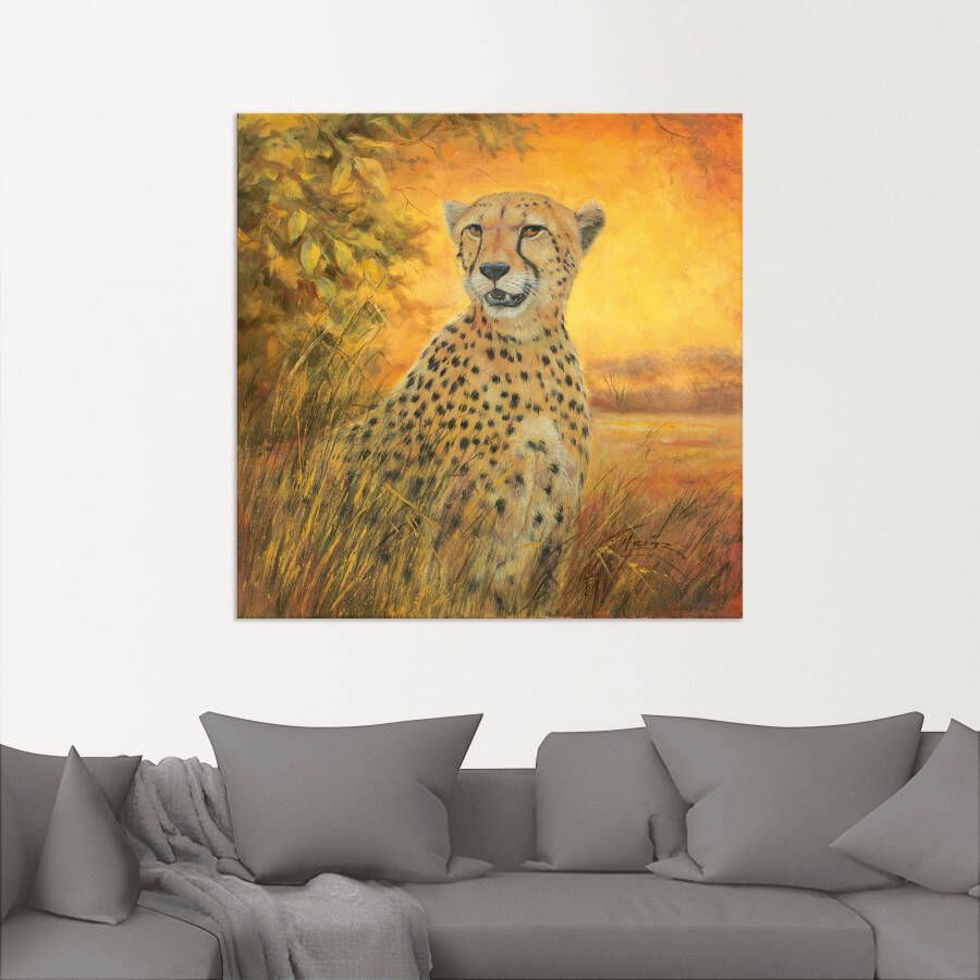 Artland Artprint Portret cheeta als artprint van aluminium artprint voor buiten poster in diverse formaten