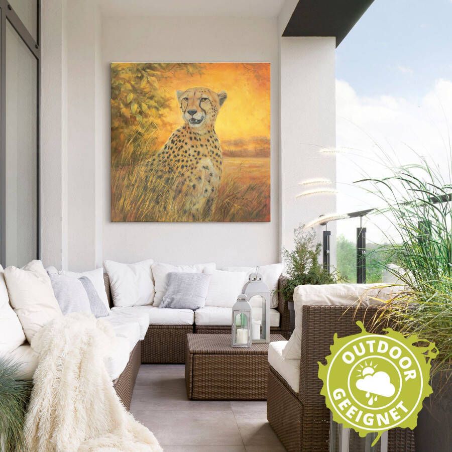 Artland Artprint Portret cheeta als artprint van aluminium artprint voor buiten poster in diverse formaten