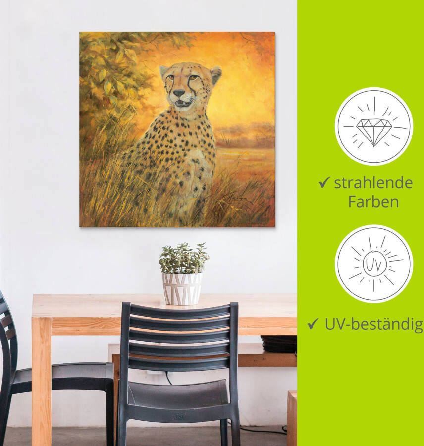 Artland Artprint Portret cheeta als artprint van aluminium artprint voor buiten poster in diverse formaten