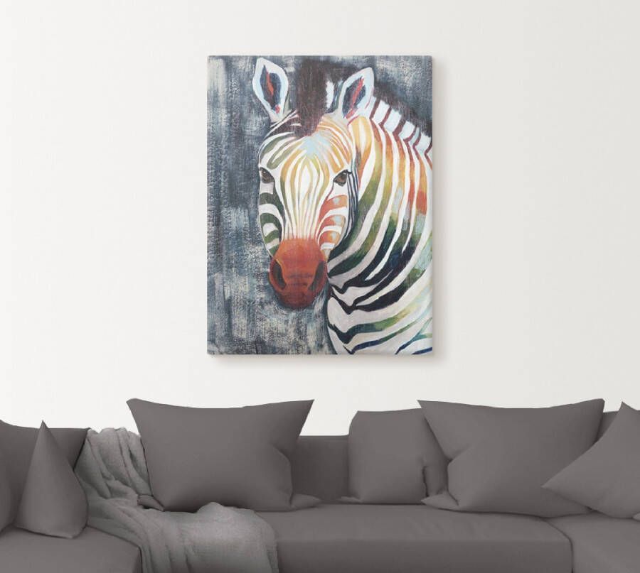 Artland Artprint Prisma zebra II als artprint op linnen poster in verschillende formaten maten