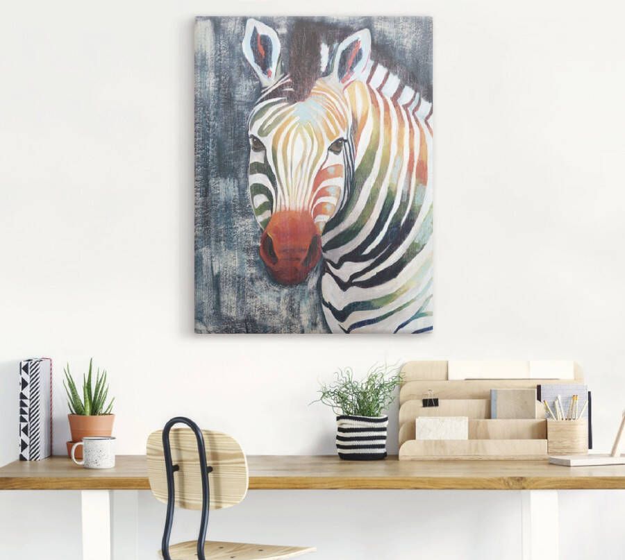 Artland Artprint Prisma zebra II als artprint op linnen poster in verschillende formaten maten