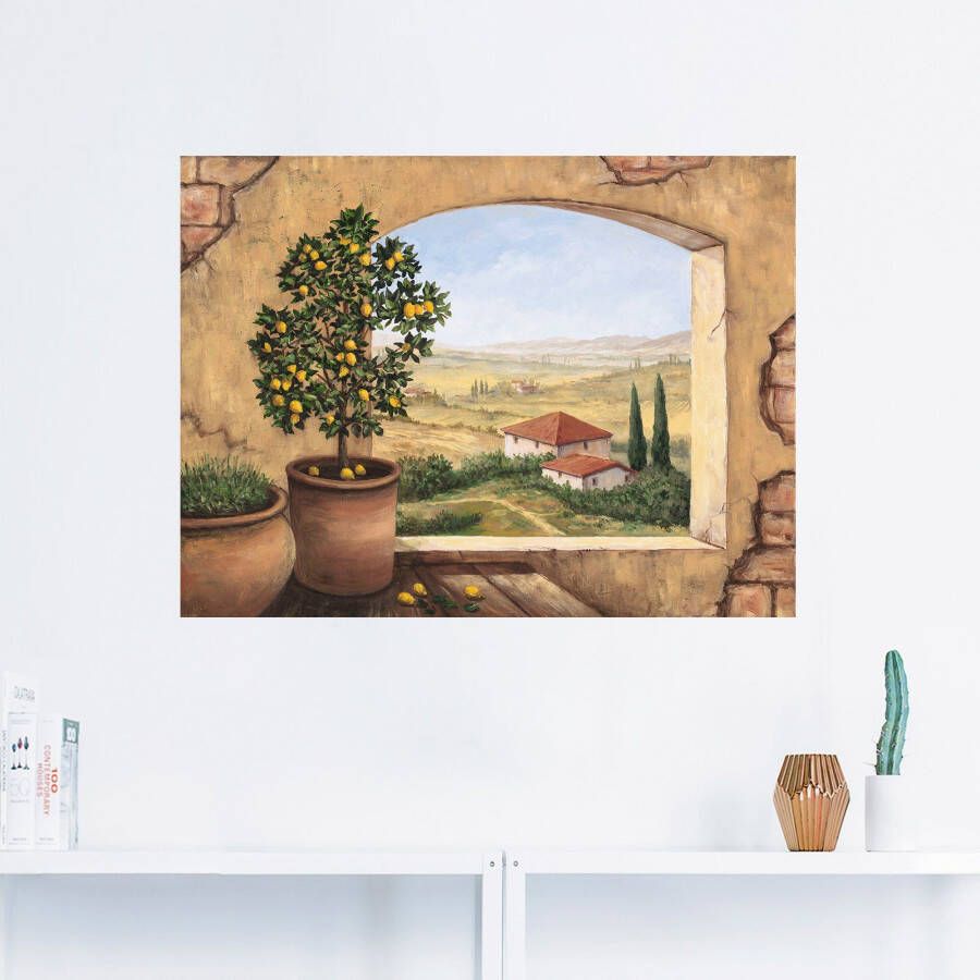 Artland Artprint Raam in Toscane als artprint van aluminium artprint voor buiten artprint op linnen poster muursticker