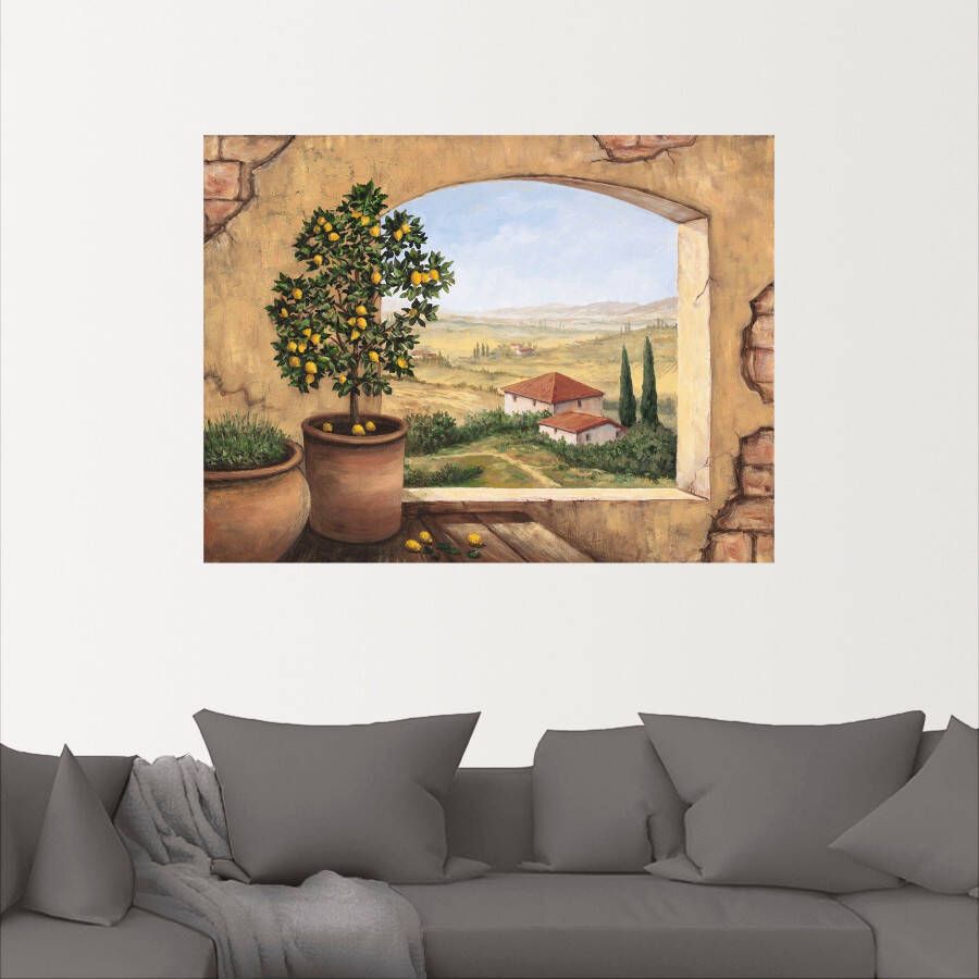 Artland Artprint Raam in Toscane als artprint van aluminium artprint voor buiten artprint op linnen poster muursticker