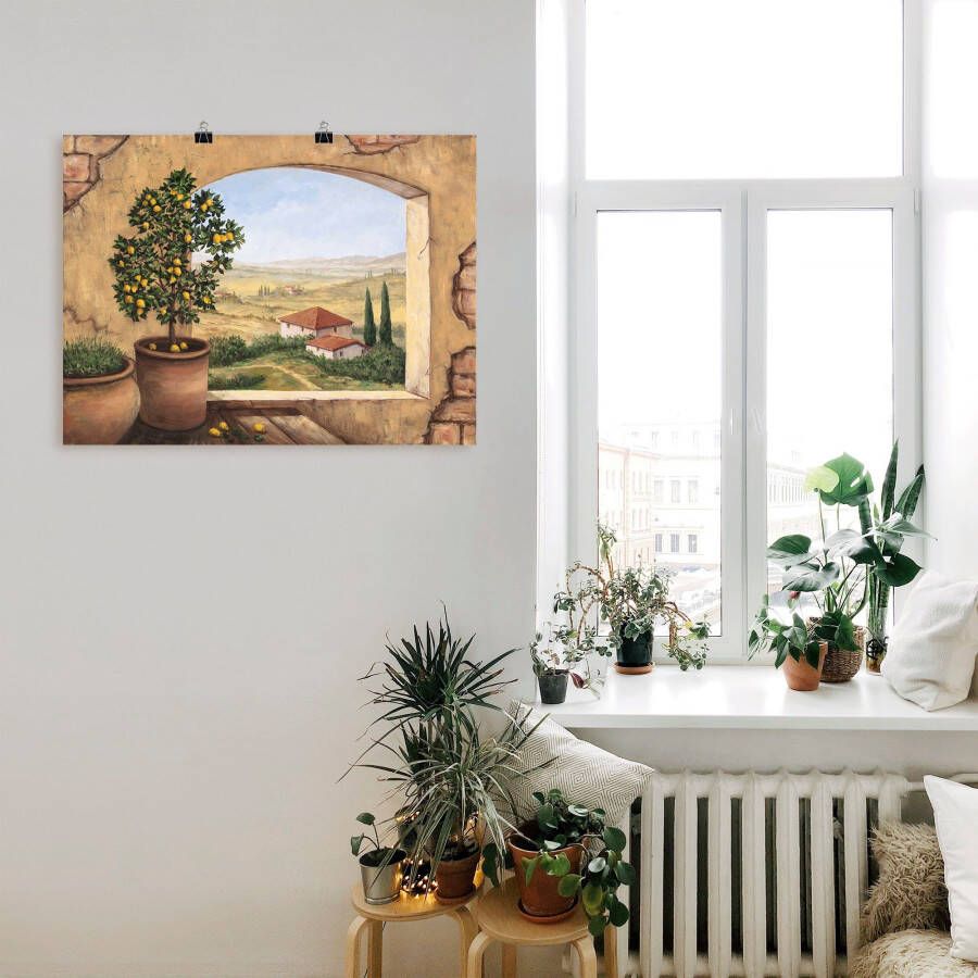 Artland Artprint Raam in Toscane als artprint van aluminium artprint voor buiten artprint op linnen poster muursticker