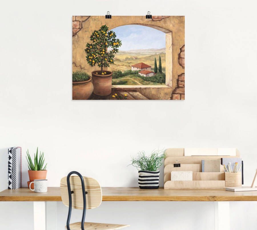 Artland Artprint Raam in Toscane als artprint van aluminium artprint voor buiten artprint op linnen poster muursticker