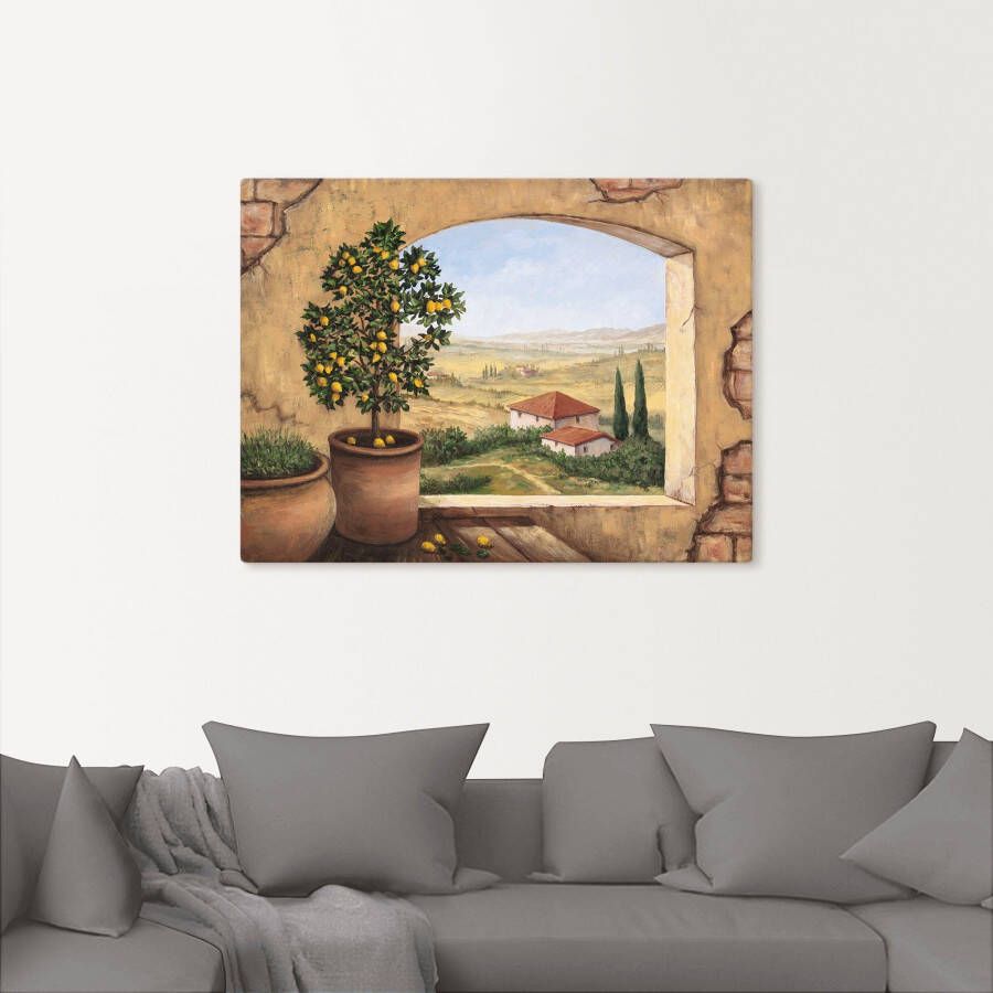 Artland Artprint Raam in Toscane als artprint van aluminium artprint voor buiten artprint op linnen poster muursticker