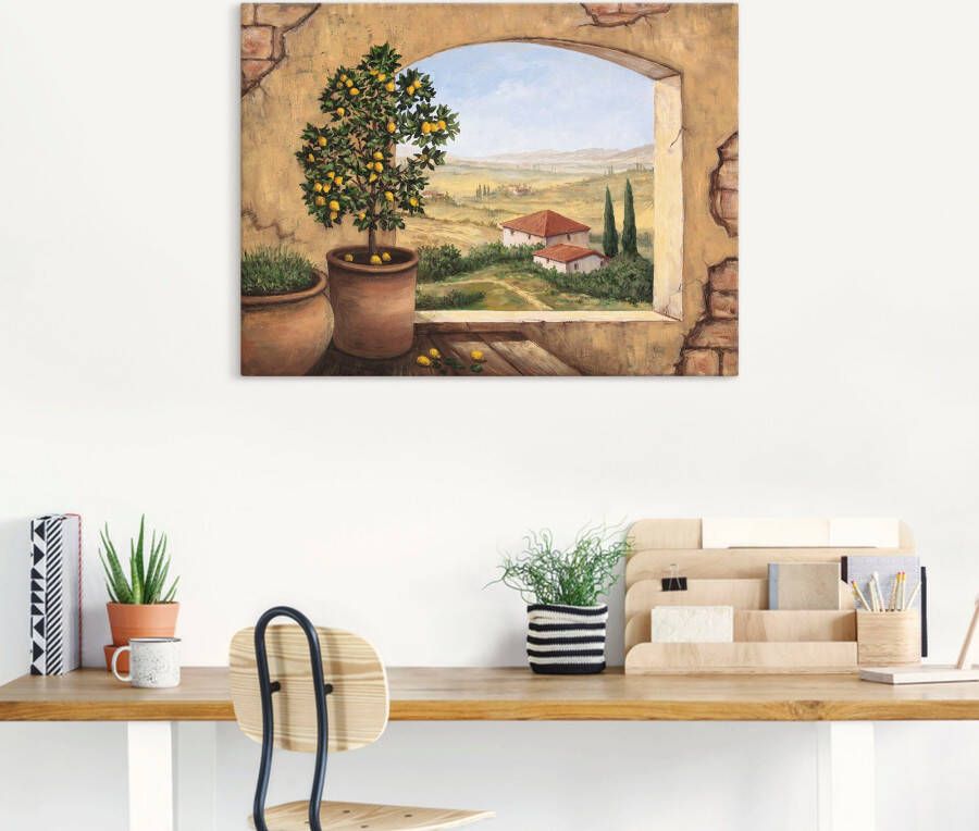 Artland Artprint Raam in Toscane als artprint van aluminium artprint voor buiten artprint op linnen poster muursticker