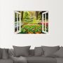 Artland Artprint Raamzicht tulpen tuin lente als artprint van aluminium artprint voor buiten artprint op linnen poster muursticker - Thumbnail 3