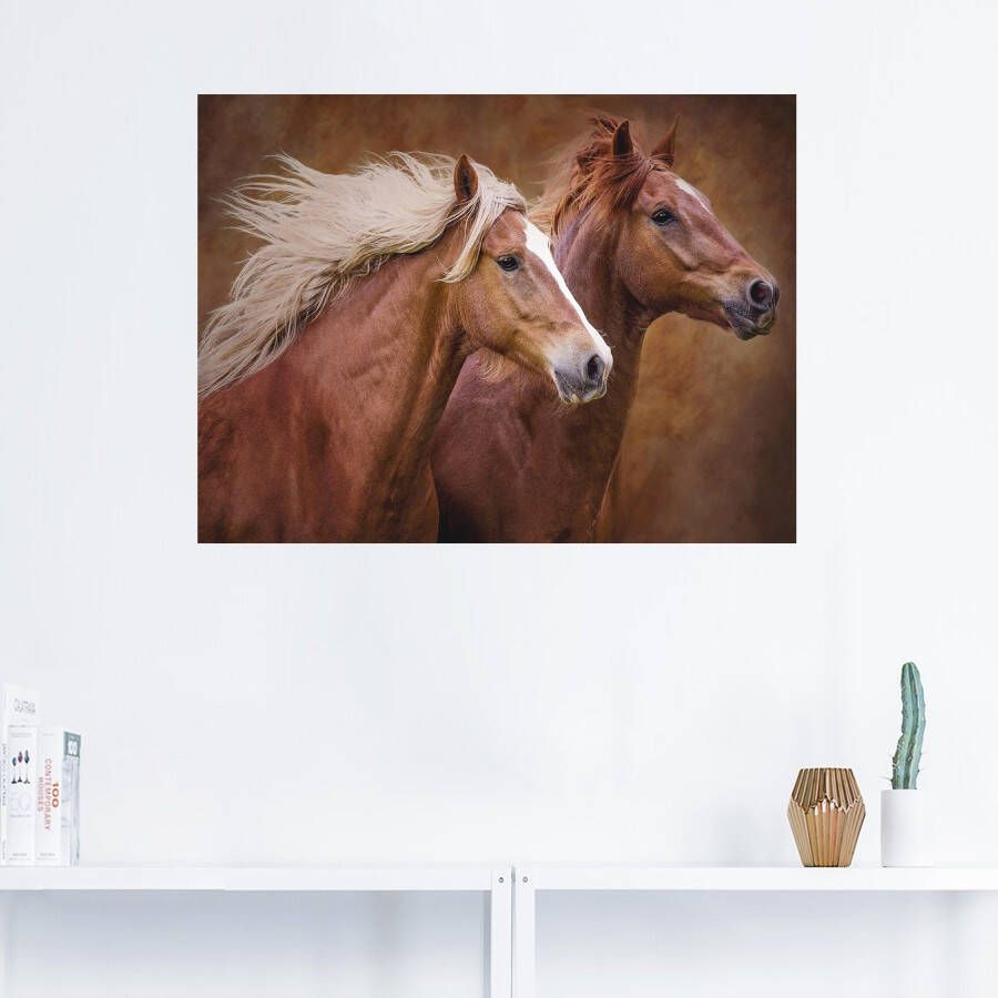 Artland Artprint Raszuivere paarden I als artprint op linnen poster muursticker in verschillende maten