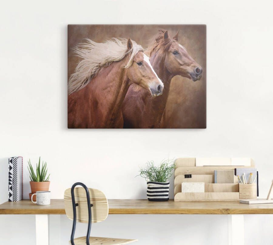 Artland Artprint Raszuivere paarden I als artprint op linnen poster muursticker in verschillende maten