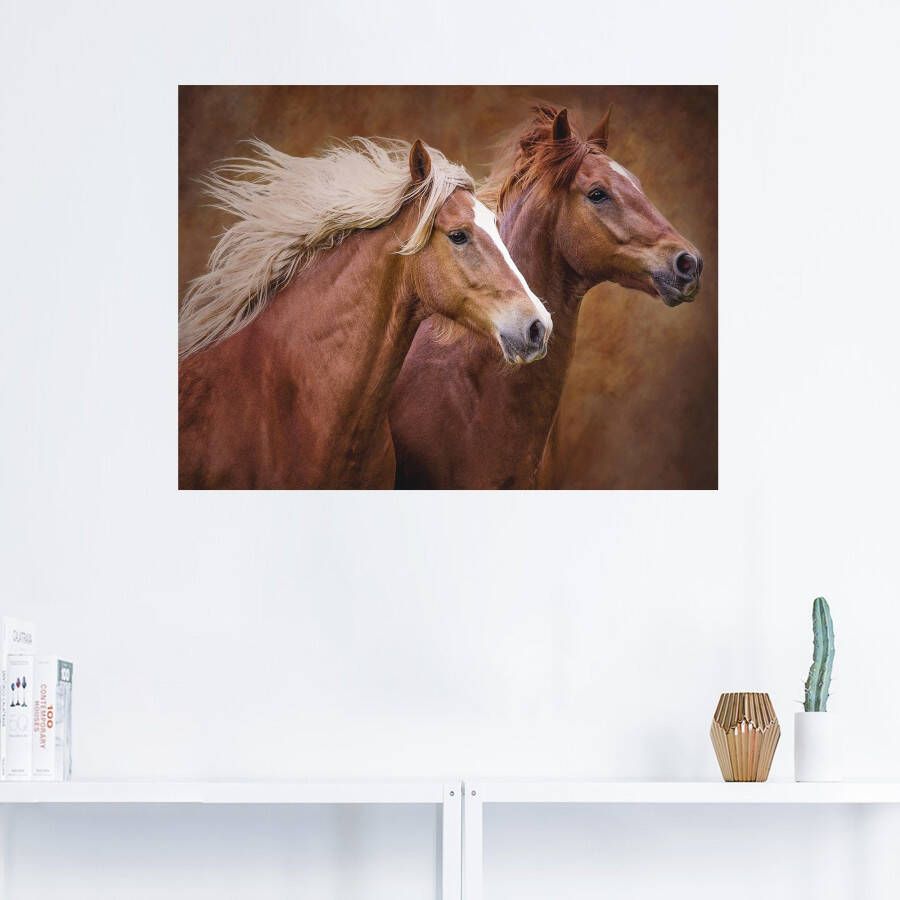 Artland Artprint Raszuivere paarden I als artprint op linnen poster muursticker in verschillende maten - Foto 3