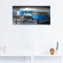 Artland Artprint Regennacht in blauw met Bulli T1 als artprint op linnen poster muursticker in verschillende maten - Thumbnail 3