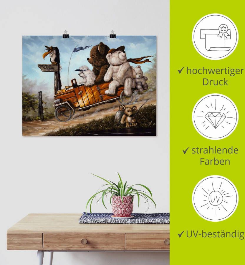 Artland Artprint Reizend kinderspeelgoed als artprint op linnen poster in verschillende formaten maten