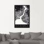 Artland Poster Retro kaart Istanbul zwart & wit als artprint van aluminium artprint op linnen muursticker of poster in verschillende maten - Thumbnail 2