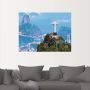 Artland Artprint Rio de Janeiro met Christus als artprint van aluminium artprint op linnen muursticker verschillende maten - Thumbnail 2