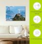 Artland Artprint Rio de Janeiro met Christus als artprint van aluminium artprint op linnen muursticker verschillende maten - Thumbnail 5