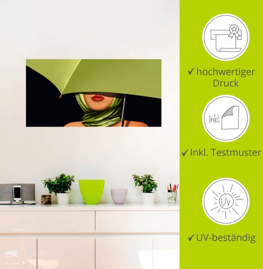 Artland Artprint Rode lippen als artprint op linnen poster muursticker in verschillende maten