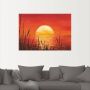 Artland Artprint Rode zonsondergang bij de oceaan als artprint van aluminium artprint voor buiten artprint op linnen poster muursticker - Thumbnail 2