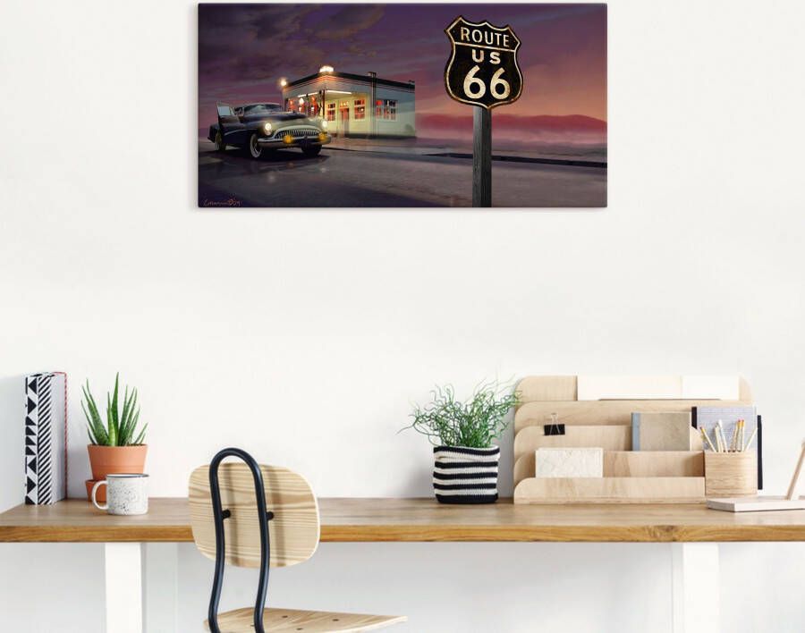 Artland Artprint Route 66 als artprint op linnen in verschillende maten