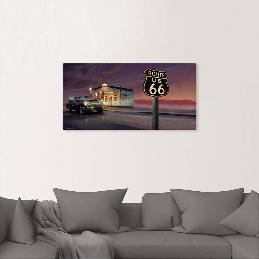 Artland Artprint Route 66 als artprint op linnen in verschillende maten