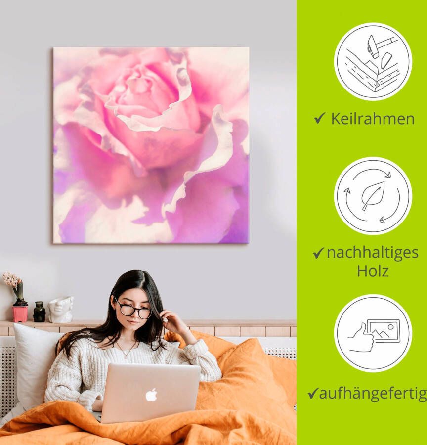 Artland Artprint Roze als artprint op linnen poster muursticker in verschillende maten