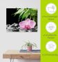 Artland Artprint Roze orchidee op zwarte zen stenen als artprint op linnen poster in verschillende formaten maten - Thumbnail 6