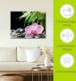 Artland Artprint Roze orchidee op zwarte zen stenen als artprint op linnen poster in verschillende formaten maten - Thumbnail 6