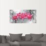 Artland Artprint Roze pioenrozen in glazen vaas Roze orchideeën op ornamenten als artprint van aluminium artprint voor buiten artprint op linnen poster muursticker - Thumbnail 3