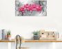 Artland Artprint Roze pioenrozen in glazen vaas Roze orchideeën op ornamenten als artprint van aluminium artprint voor buiten artprint op linnen poster muursticker - Thumbnail 5