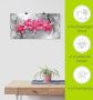 Artland Artprint Roze pioenrozen in glazen vaas Roze orchideeën op ornamenten als artprint van aluminium artprint voor buiten artprint op linnen poster muursticker - Thumbnail 6