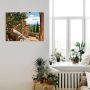 Artland Artprint Rozen op balkon Toscaans landschap als artprint van aluminium artprint voor buiten artprint op linnen poster muursticker - Thumbnail 4