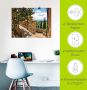 Artland Artprint Rozen op balkon Toscaans landschap als artprint van aluminium artprint voor buiten artprint op linnen poster muursticker - Thumbnail 5