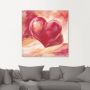 Artland Artprint Roze rood hart als artprint van aluminium artprint voor buiten artprint op linnen poster muursticker - Thumbnail 4