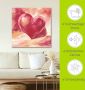 Artland Artprint Roze rood hart als artprint van aluminium artprint voor buiten artprint op linnen poster muursticker - Thumbnail 5