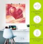 Artland Artprint Roze rood hart als artprint van aluminium artprint voor buiten artprint op linnen poster muursticker - Thumbnail 5