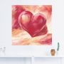 Artland Artprint Roze rood hart als artprint van aluminium artprint voor buiten artprint op linnen poster muursticker - Thumbnail 2