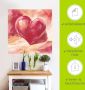 Artland Artprint Roze rood hart als artprint van aluminium artprint voor buiten artprint op linnen poster muursticker - Thumbnail 5