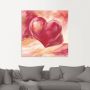 Artland Artprint Roze rood hart als artprint van aluminium artprint voor buiten artprint op linnen poster muursticker - Thumbnail 2