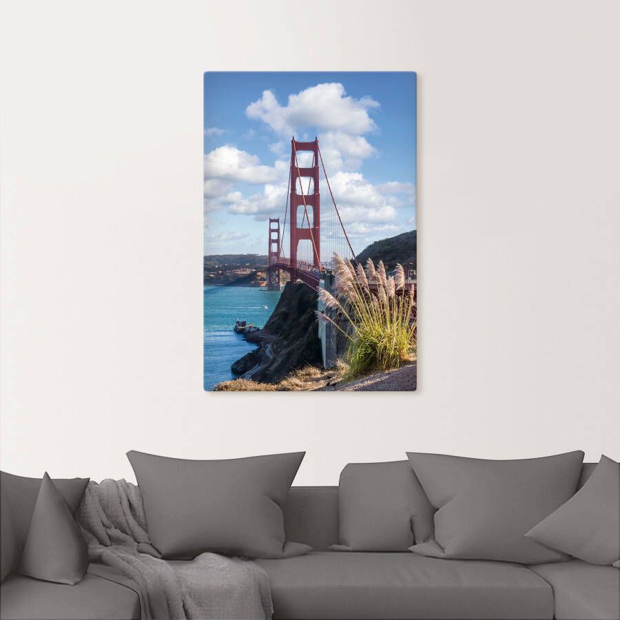 Artland Artprint San Francisco Golden Gate Bridge als artprint op linnen in verschillende maten