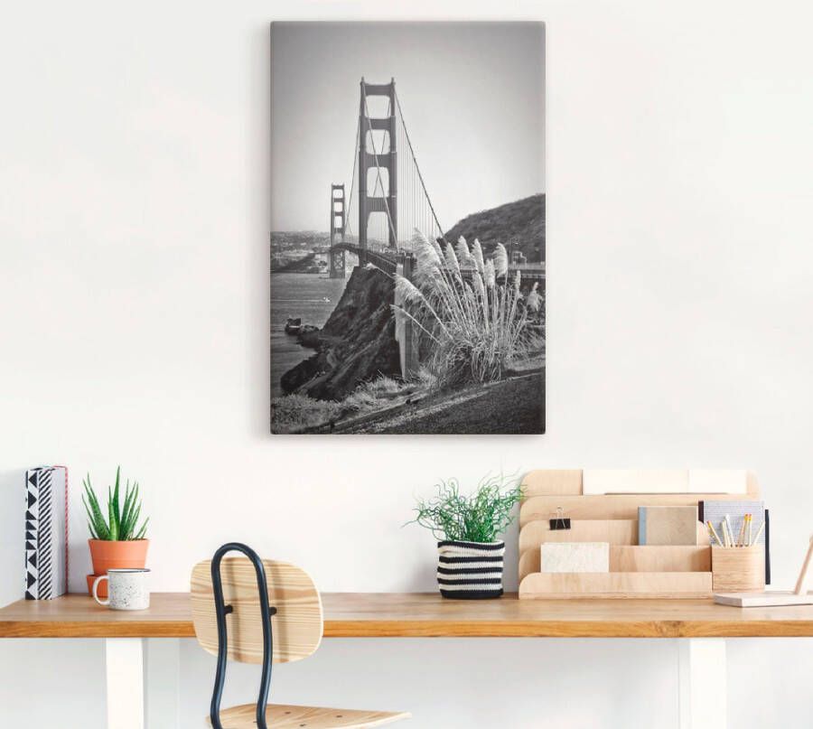 Artland Artprint San Francisco Golden Gate Bridge als artprint op linnen poster in verschillende formaten maten